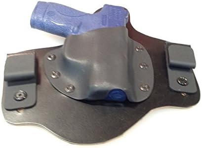 Leather and Kydex Hybrid IWB Conceal Carry Holster for S&amp;W M&amp;P Shield .40 and 9mm (Left Hand)