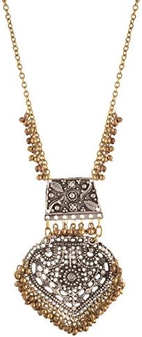 Oreleaa Fashion Turkish Style Beaded Long Pendant Necklace for Women Boho Gypsy For Girls and Women