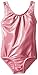 Danskin Little Girls' Gymnastics Solid Sparkle Leotard,Pink,Small (4/6)