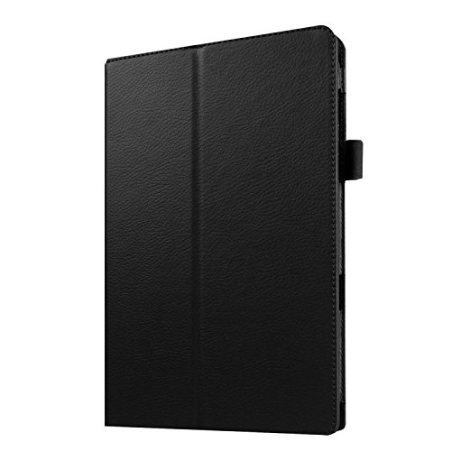 Galaxy Tab E 9.6 Case Case, OEAGO Samsung Galaxy Tab E 9.6 inch Case Cover Accessories - PU Leather Stand Folio Case Cover For Samsung Galaxy Tab E 9.6 Inch Tablet (2015 Released) - Black