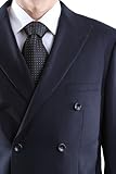Men's Double Breasted Superior 150s Extra Fine Navy Dress Suit