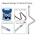 Reusable Metal Straws 2 Pack- Obixio Telescopic Reusable Drinking Straws Stainless Steel, Food-Grade Portable Straw with Case and Cleaning Brush for Outdoor, Party or Household (Black&Blue)