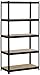 Muscle Rack UR185P-BLK Black Steel Heavy Duty 5-Shelf Shelving Unit, 4000lbs Capacity, 36