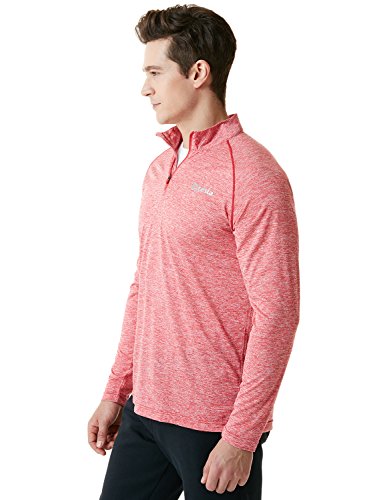Tesla TM-MKZ02-SDR_2X-Large Men's 1/4 Zip Cool Dry Active Sporty Shirt MKZ02