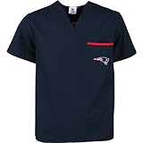 NFL New England Patriots Navy Blue Scrub Top