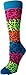 TCK Neon Rainbow Fun Print OTC Socks (Leopard Print, Medium)