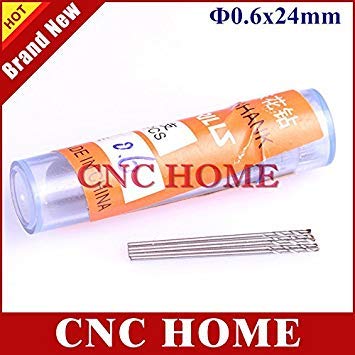 Generic New 20pcs Micro HSS 0.6mm Straight Shank High Speed Steel Twist Drill Bits