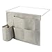 mDesign Bedside Storage Organizer Caddy Pocket - Slim Space Saving Design, 4 Pockets - Heavy Cotton Canvas - Holds Water Bottles, Books, Magazines - 2 Pack - Light Gray/Wire Insert in Satin