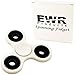 EWR Tri Fidget Spinner White Focus Toy Stress Reducer for Kid and Adult [Premium Bearing] Easy Flick, Spin single/both Hands Finger Prime Figit Toys Perfect For Anxiety, Autism