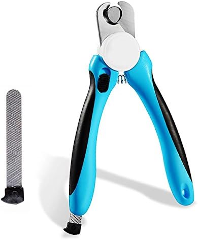 zhihu Pet Nail Clippers and Trimmer with Safety Guard & Free Nail File for Large Dogs Pets, Free Flea Comb - Razor Sharp Blades - Sturdy Non Slip Handles - for Safe, Professional at Home Grooming