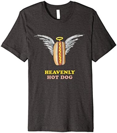 Mens Heavenly Hot Dog - Funny Hotdog Tshirt 2XL Dark Heather