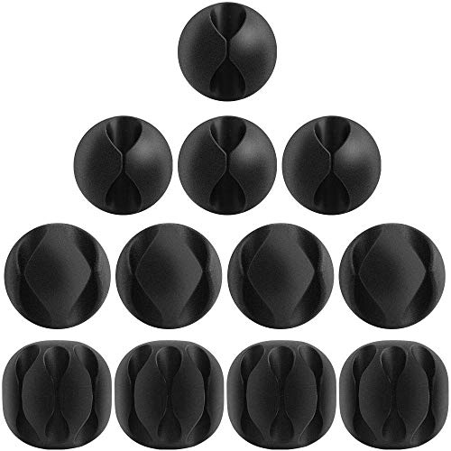 image for Onwon 12 Pieces Multipurpose Desktop Cable Clips Holders for Organizin