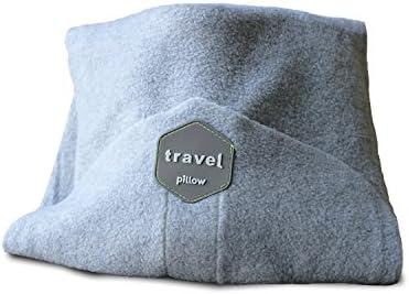 Travel Neck Pillow for Proven Support, Comfort, Sleep Aid, and No Neck Pain - Machine Washable - Grey