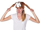 Rittle Furry St. Bernard Dog Animal Hat, Realistic Plush Costume Headwear - One Size
