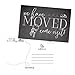 Hadley Designs Set of 50 We've Moved Postcards, Change of New Address Moving Announcements, House Warming Gifts, We Have Just Moved Note Cards, Pack of Real Estate Home Postcard Announcement