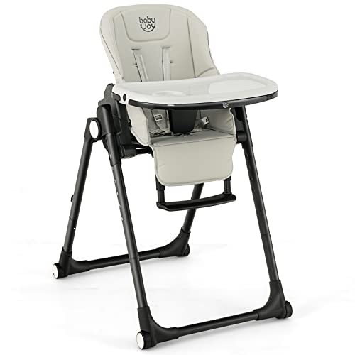Foldable Highchair Black And White High Chair Booster Seat For