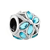 LovelyJewelry Blue Birthstone Crystal Dragonfly Lucky Charm Sale Cheap Beads Fit Pandora Jewelry Charms Bracelets