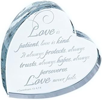 Artisano Designs Love is Patient Heart Etched Crystal