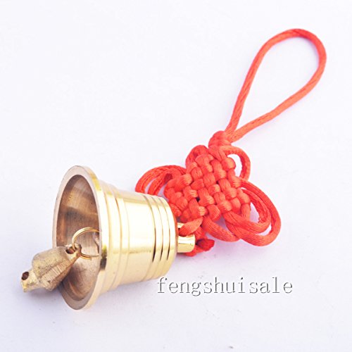 Feng Shui Brass Good Luck,Protection Hanging Bell + One Free Red String Bracelet SKU:Y1355 - Thumbnail 3