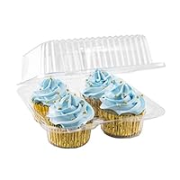 Katgely 4 Cupcake Container Ideal to Carry Cupcakes (Pack of 50)