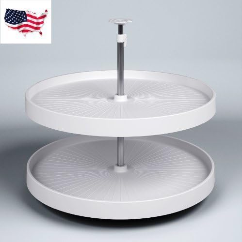 Vauth-Sagel Lazy Susan with White Round Rotating Trays (24" Round 2-tray) Double by VSusan