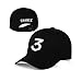 Embroider Hats Number 3 Cool Baseball Caps, Hip Hop Casquette ＆ Adjustable Sunbonnet Cotton Polo Style Low Profile Plain Caps black