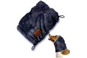 SSaYo Adjustable Dog Noise Cancelling Ear Muffs Noise Protection - No Flap Ear Wraps for Dogs - Snoods Dog Headband Ear Covers for Anxiety Relief, Thunderstorms, Fireworks & Grooming (Navy, Large)