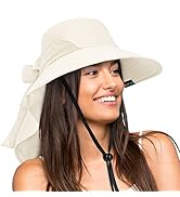 Wide Brim Sun Hat with Neck Flap 