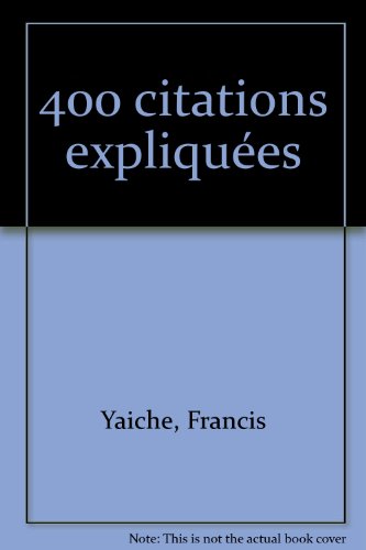 400 citations expliquées
