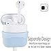 Compatible Airpods Case, Protective Ultra-Thin Soft Silicone Shockproof Non-Slip Protection Accessories Cover Case for Apple Airpods 2 & 1 Charging Case - Light Blue