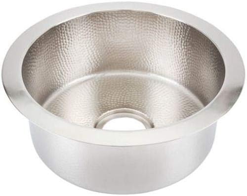 Thompson Traders PU-1708BRN Hammered Nickel Napoli Bar/Prep Sink