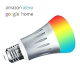 Smart LED Light Bulb, WIFI Light Bulb Compatible with Alexa and Google Home, Cellphone Control Dimmable and Multicolor, A19 7W (60W Equiv.), No Hub Required