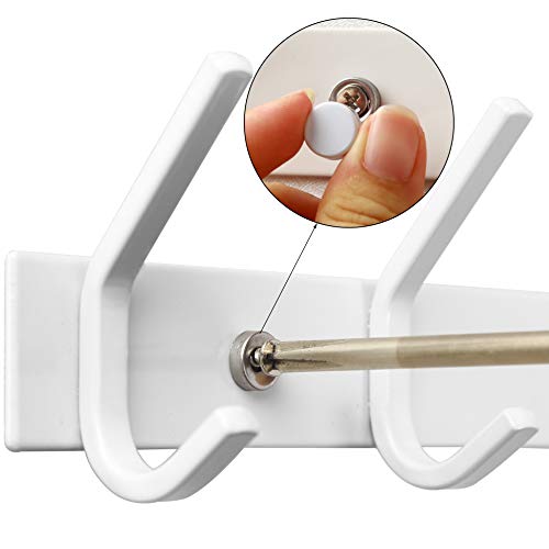 WEBI Coat Rack Wall Mounted,Coat Hooks Wall Mounted White,Coat Hanger