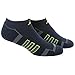 adidas Men's Climalite® II No Show Sock (2-Pair), Collegiate Navy/Onix/Solar Yellow, Large, (Shoe Size 6-12)