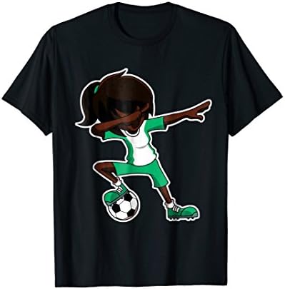 Dabbing World Soccer Team FCDabbing Soccer Girl Nigeria Shirt, Nigerian Flag Jersey