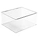 mDesign Plastic Closet Organizer Clothing Storage Box with Lid for Shirts, Sweaters, Pants - Pack of 2, 7