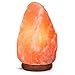 Himalayan Salt Lamp Natural Shape with Wooden Base, 6-8 Inches, 6ft UL-Approved Dimmer Switch Cord – Soothing Ambience, Air Purifier, Stress Relief, Bedroom & Office Decor, Wellness, Zen Lighting