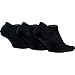 NIKE Unisex Dry Cushion No-Show Training Socks (3 Pairs), Black/Flint Grey, X-Large