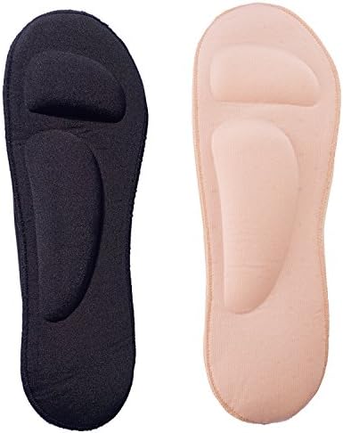 UNCONFINE Women's No Show Nylon Socks Arch Support Sponge Cushion Liner (4 Pairs)