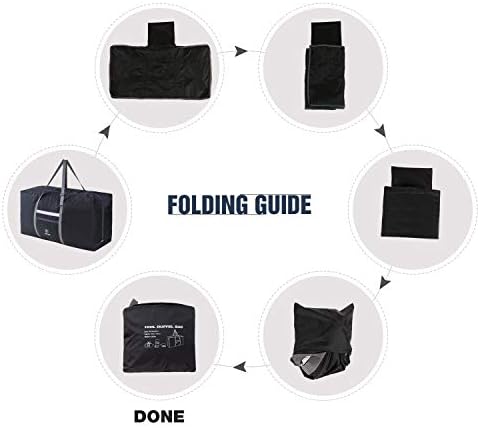 REDCAMP 100L Foldable Extra Large Duffle Bag 31 Inch, Lightweight Travel Duffel Bag with Adjustable Strap for Men Women, Black/Dark Blue/Red 4 REDCAMP 100L Foldable Extra Large Duffle Bag 31 Inch, Lightweight Travel Duffel Bag with Adjustable Strap for Men Women, Black/Dark Blue/Red