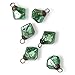Luna Bazaar Mercury Glass Mini Ornaments (1 to 1.5-inch, Vintage Green, Elizabeth Design, Set of 6) -Great Gift Idea, Vintage-Style Decorations for Christmas, Special Occasions, Home Decor and Parties