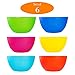 6 Pc Fun Multi-Colored BPA-Free Bowls - Cereal Fruit or Soup Bowl