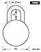 Master Lock 1504D Locker Lock Combination Padlock, 1 Pack, Red