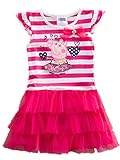 Girls Pet Pig cartoon baby Summer Party Chiffon Bow Tunic Top Tutu Dress 2/7Y