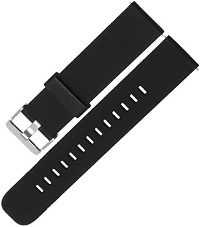 Adallor 18 20 22 mm Watch Strap Silicone, Quick Release Sport Watch Band Stainless Steel Buckle, Replacement Soft Rubber Case Adjustable Metal Clasp Men Women