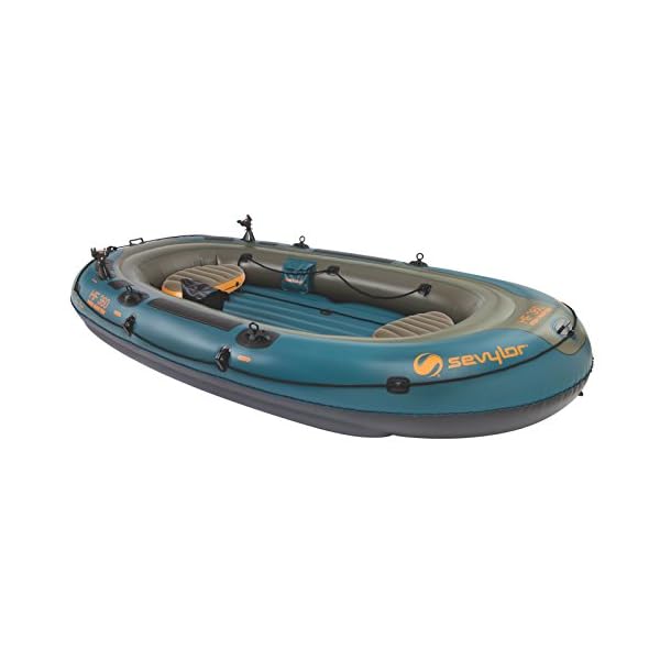 Sevylor-Fish-Hunter-360-6-Person-Fishing-Boat-with-Berkley-Rod-Holder