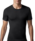 SPANX Cotton Compression Crew Neck T-Shirt, L, Black