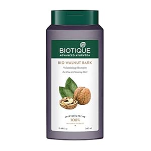 Biotique Bio Walnut Bark Volumizing Shampoo for Fine & Thinning Hair, 340 ml