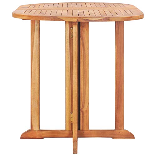 vidaXL Teak Massiv Gartenmöbel 5-TLG. Klappbar Sitzgruppe Lounge Gartengarnitur Gartenset Sitzgarnitur Klapptisch Klappstuhl Tisch Stühle – Bild 5