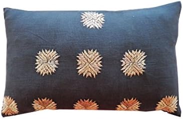 Jiti Hand Made in The US Sufi Pillow, 12 by 20-Inch, Charcoal